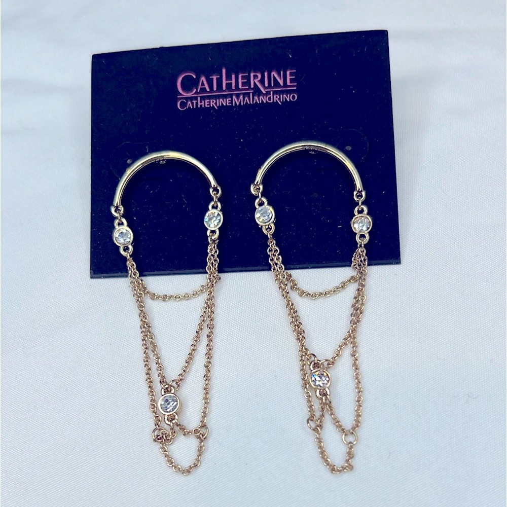Catherine Malandrino Gold Chain Dangle Earrings
